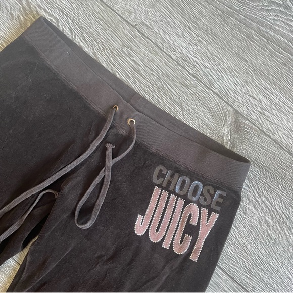 JUICY COUTURE Brown Velour Wide Leg Pants with Bling | Made in USA | Size M EUC - Picture 15 of 15